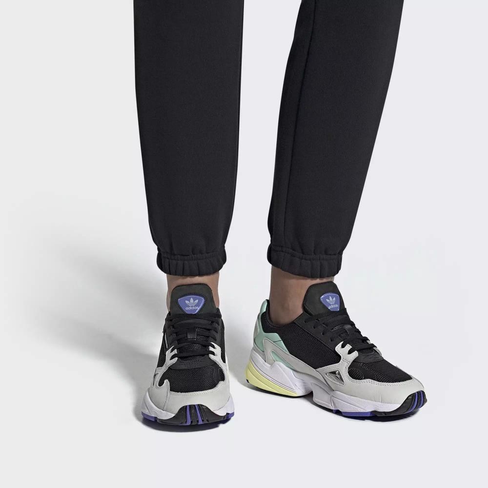 Adidas Falcon Tenis Negros Para Mujer (MX-51306)